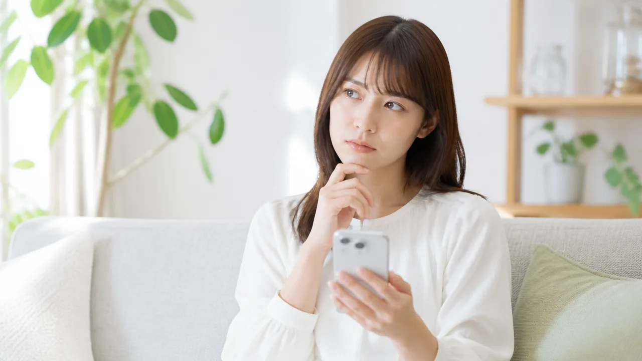 スマホの送信状況と相手からの返事を確認する場面のイメージ