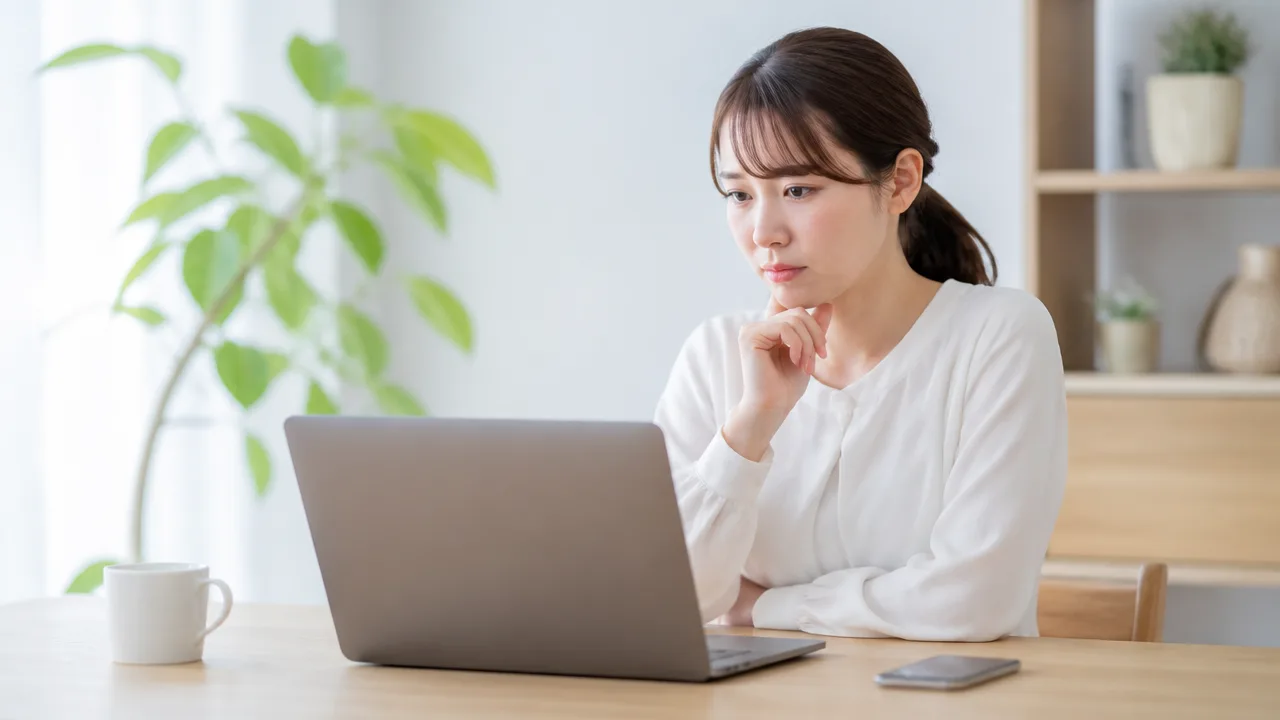 パソコンで利用したサービスの記録を確認する場面のイメージ