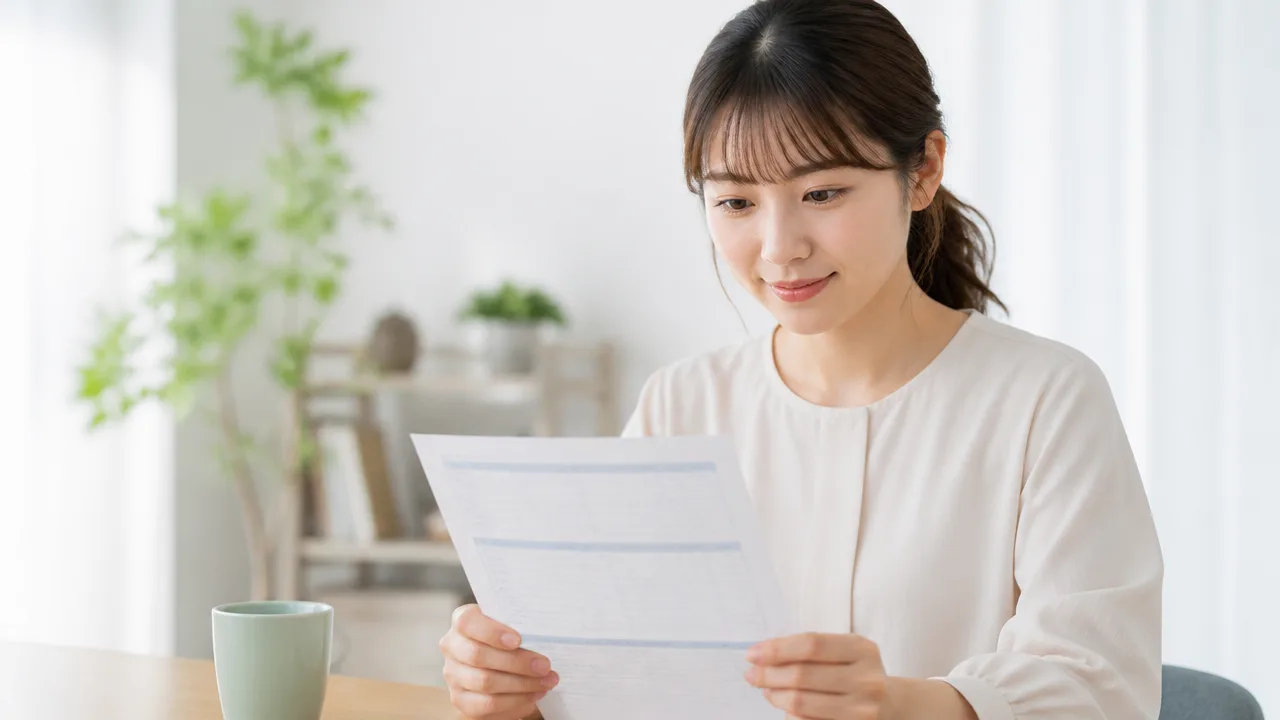 書類を手に内容を確認する人のイメージ